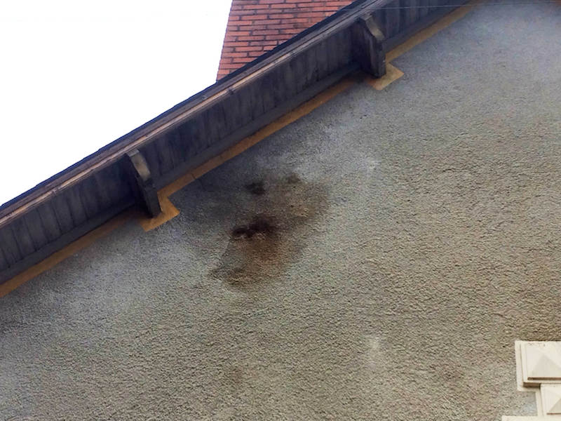 Avis sur taches mur extérieur problème fuite cheminée. murs ... Cheminée Exterieure Créatif